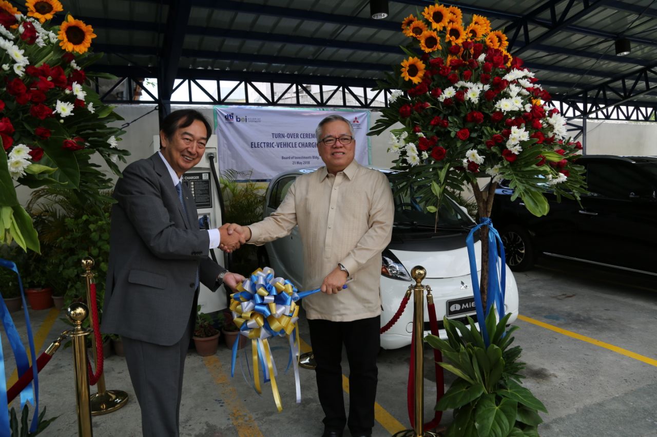 Mitsubishi EV Quick Charging Station Turnover Ceremony | Department of ...