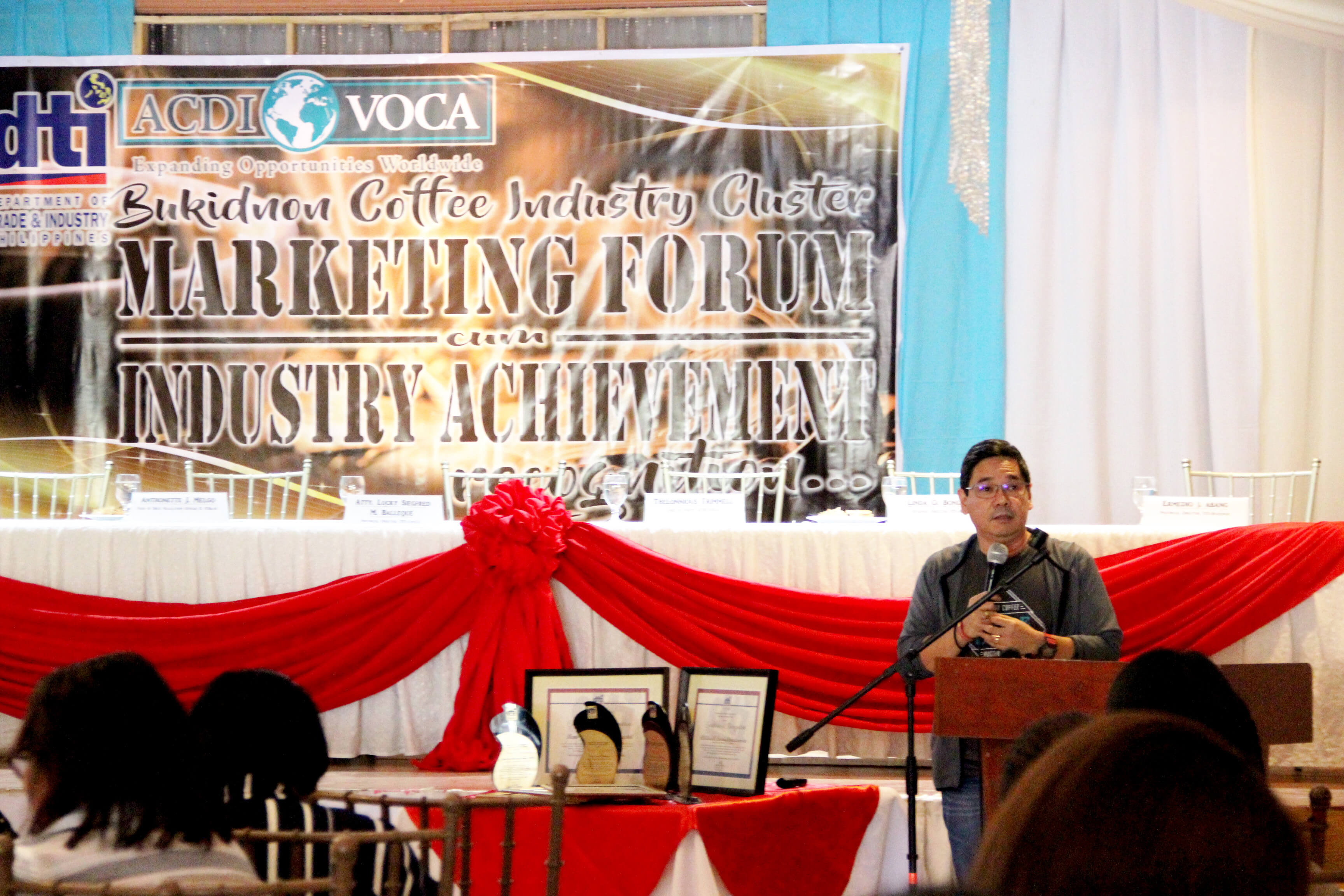 DTI Compostela PD Lucky Siegfred Balleque at the Bukidnon Coffee event.