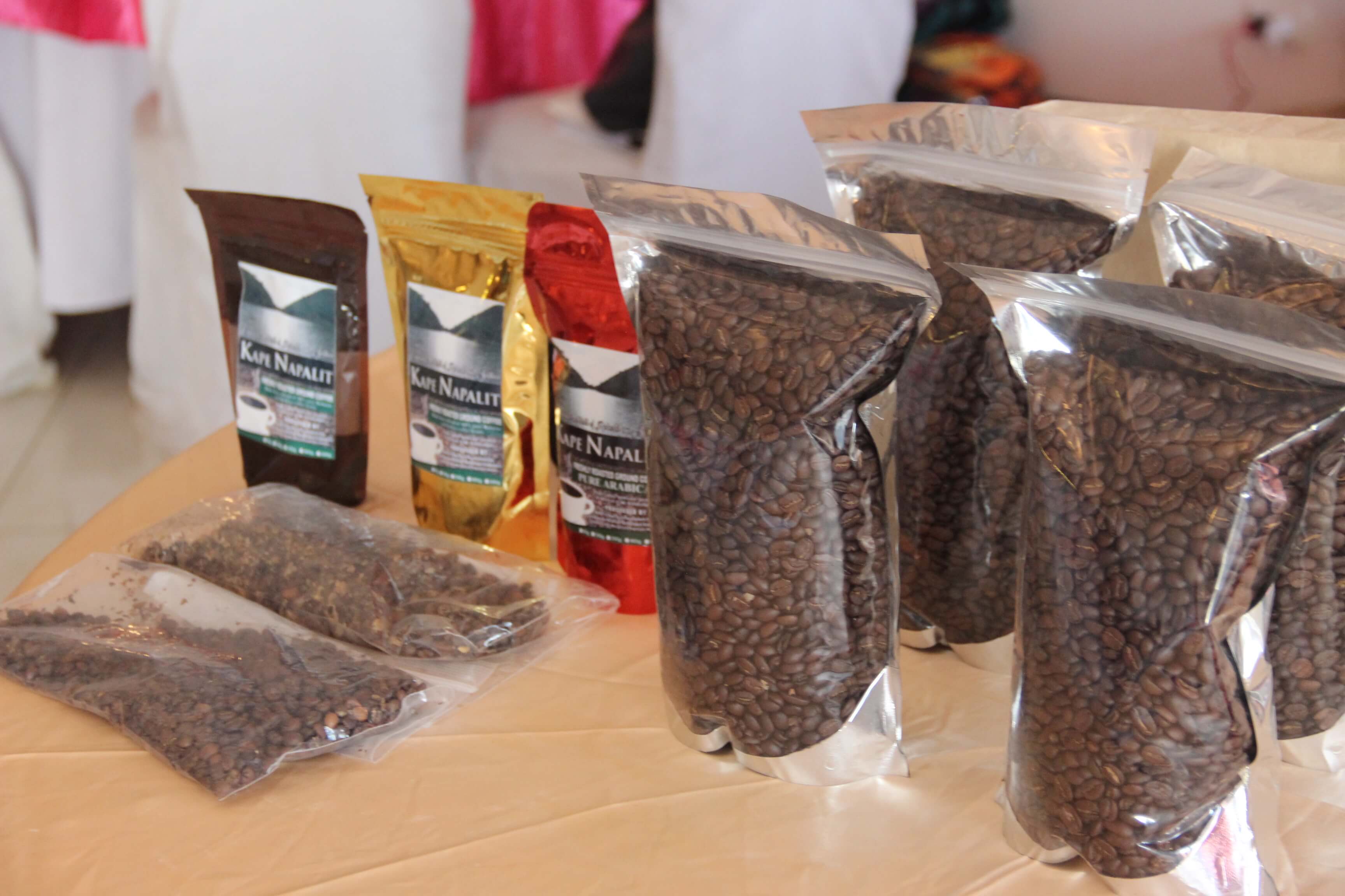 Coffee display at Bukidnon Coffee Industry Cluster event.