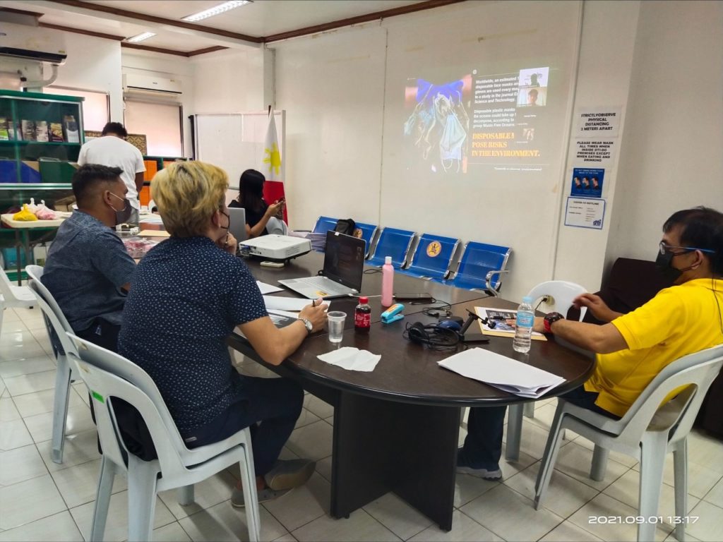 In photo: judges are intently listening to the business pitches of the participating students in one of DTI-Davao Oriental’s activities under the Youth Entrepreneurship Program (YEP). 