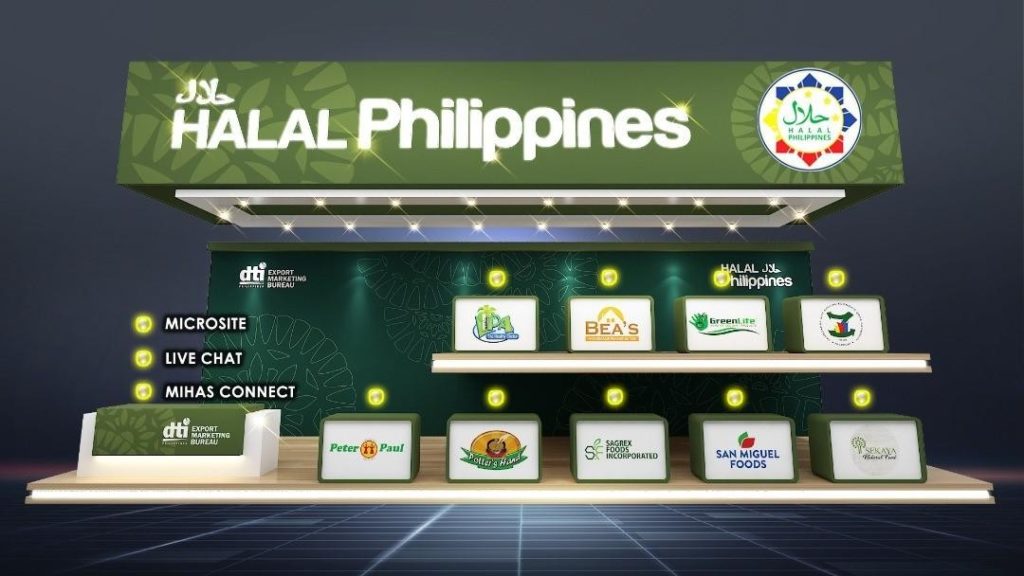 Screengrab of the graphic representation of the Halal PH booth on MIHAS